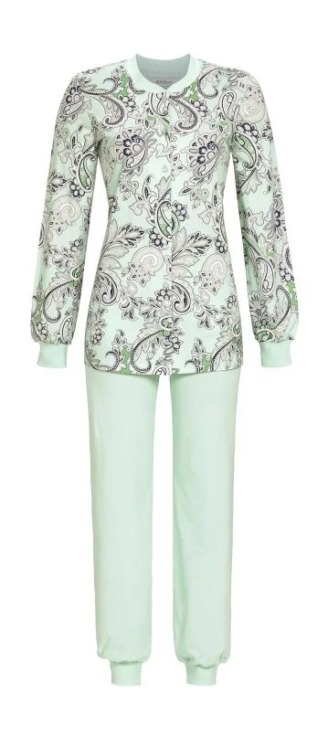 Ringella dames pyjama met knoopsluiting - lange mouwen - Paisley mint
