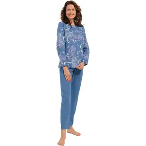 Pastunette dames pyjama - Blue Flower - katoenen pyjama maat 36 Pastunette dames pyjama - Blue Flower - katoenen pyjama maat 36