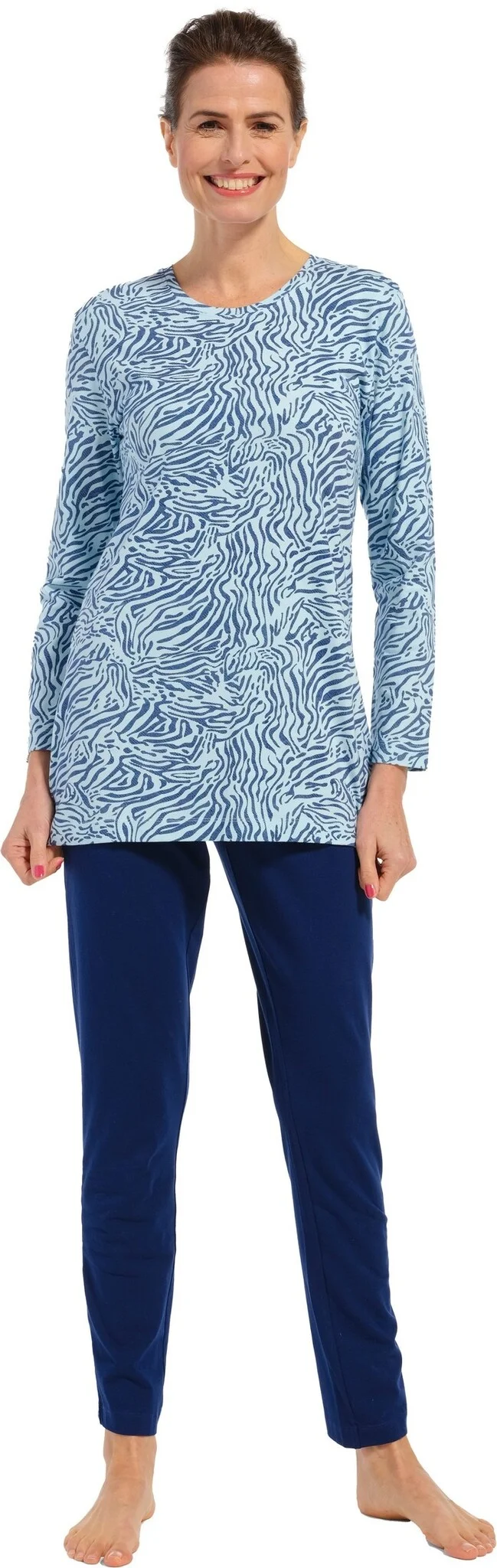 Pastunette dames pyjama - Blue Giraf - katoenen pyjama maat 50