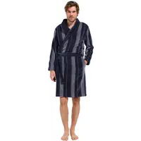 Pastunette heren badjas Velours - 115CM - Blue Stripe Pastunette heren badjas Velours - 115CM - Blue Stripe