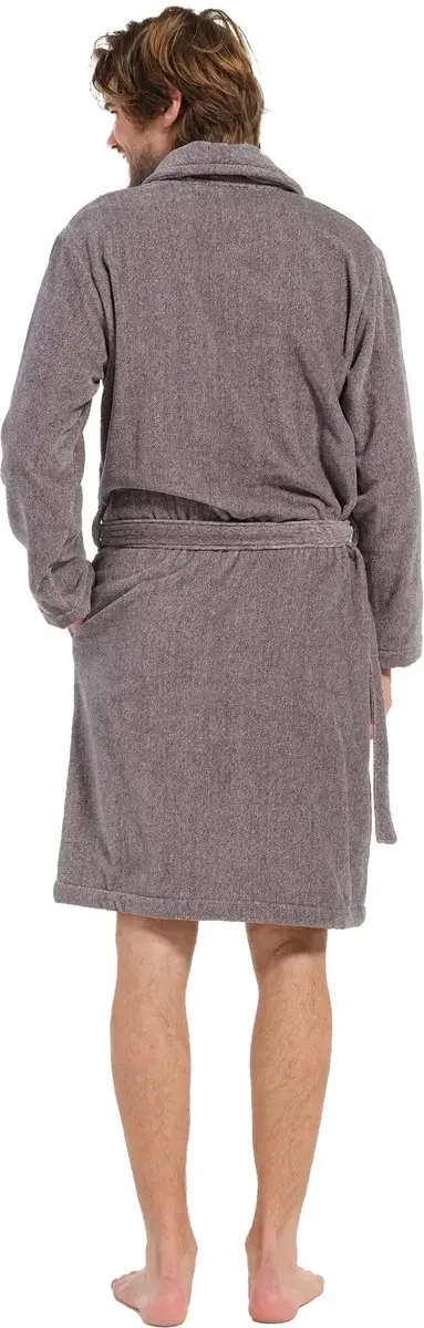 Pastunette heren badjas Velours - 115CM - Grey - Warme winter badjas Pastunette heren badjas Velours - 115CM - Grey - Warme winter badjas