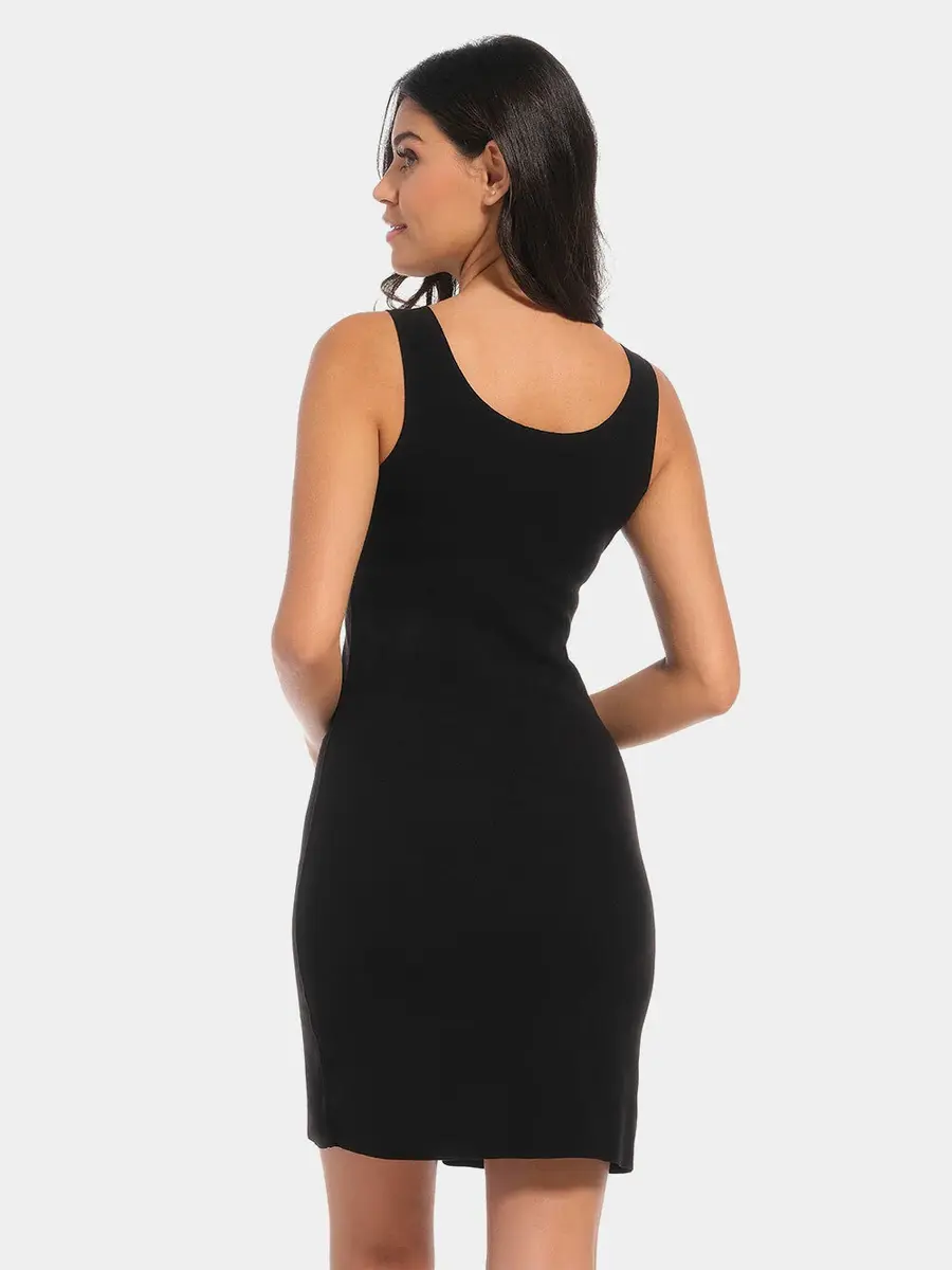 Magic dames thermo onderjurk - Stay Warm dress - Warme naadloze onderjurk - Diepe hals - Thermo ondergoed