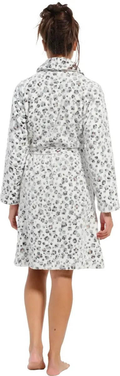 Rebelle dames Badjas Fleece ''Panter'' - Warme ochtendjas Rebelle dames Badjas Fleece ''Panter'' - Warme ochtendjas