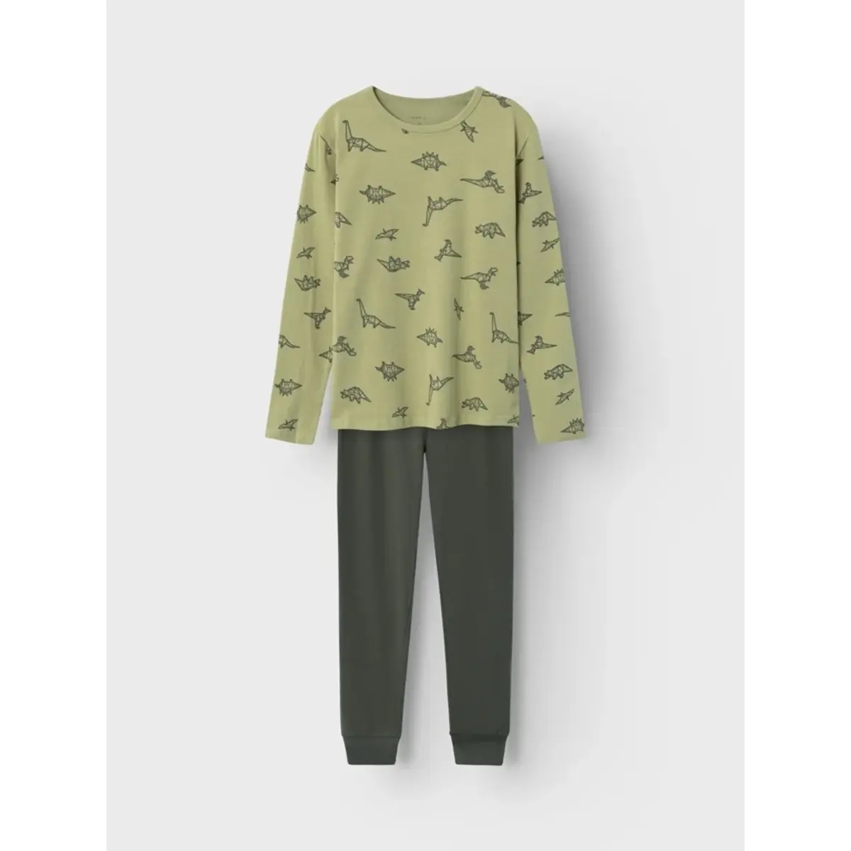 Name it jongens pyjama -  Dino pyjama - Sage Dinosaurus - Katoenen pyjama