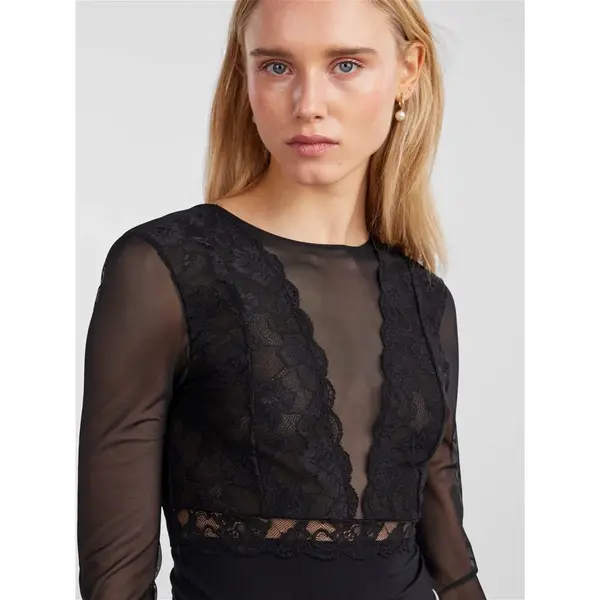 Pieces kanten body lange mouw zwart- Sicca Bodystocking - Luxe lingerie bodysuit - Zwart - Bordeaux Pieces kanten body lange mouw zwart- Sicca Bodystocking - Luxe lingerie bodysuit - Zwart - Bordeaux