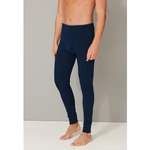 Schiesser heren Onderbroek lang 95/5 - Biologisch katoenen lange heren pantalon met sluiting - Zwart en Blauw Schiesser heren Onderbroek lang 95/5 - Biologisch katoenen lange heren pantalon met sluiting - Zwart en Blauw