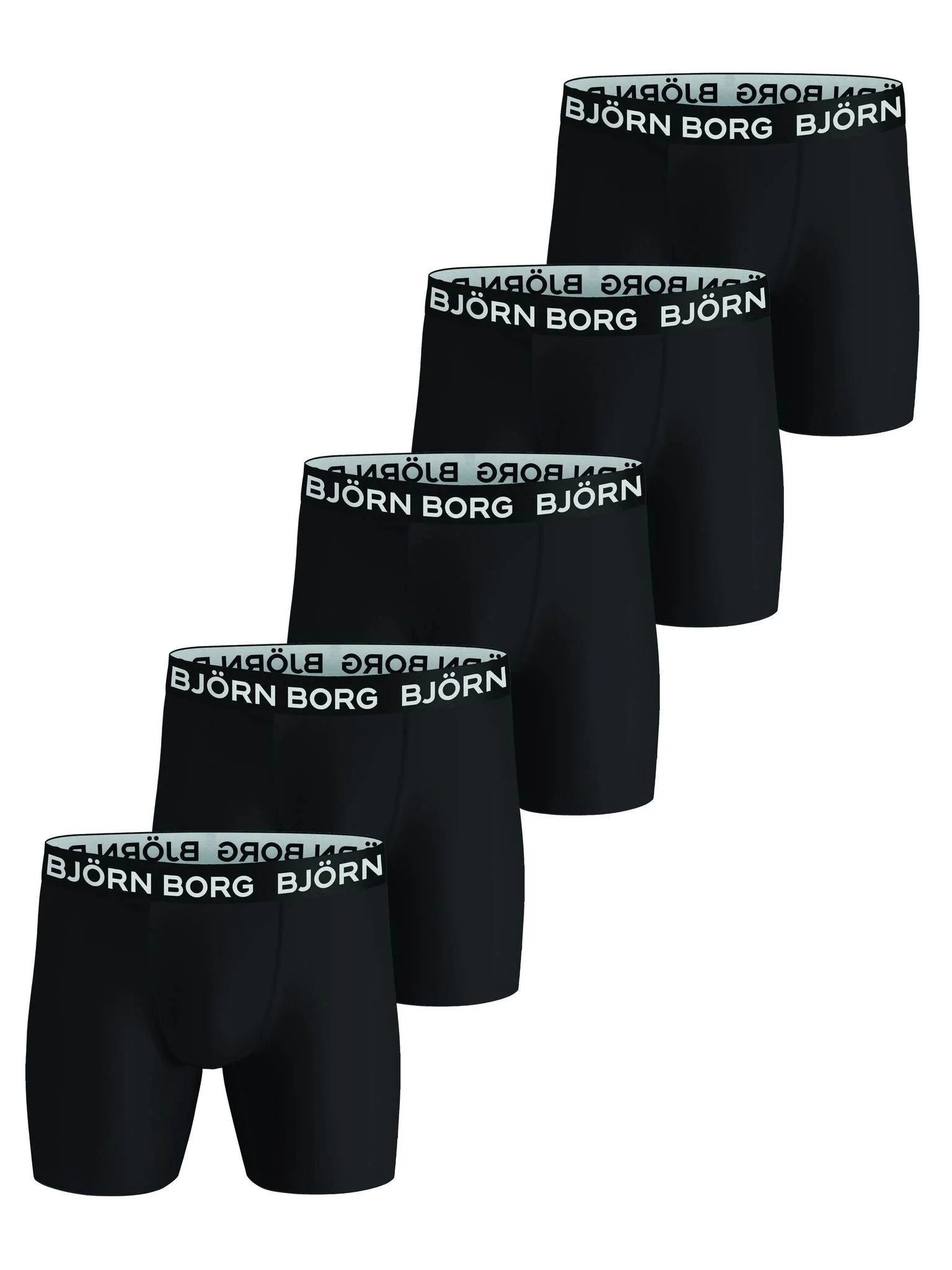 Bjorn Borg 5-Pack - Performance - heren boxershort - Zwart sport heren ondergoed - Sneldrogend microfiber