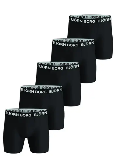 Bjorn Borg 5-Pack - Performance - heren boxershort - Black Bjorn Borg 5-Pack - Performance - heren boxershort - Black