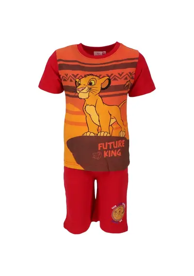Lion King jongens shortama Samba - Disney - Rood Lion King jongens shortama Samba - Disney - Rood