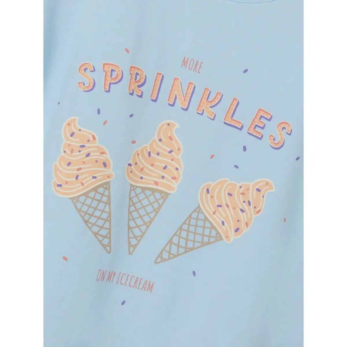 Name-It meisjes shortama - Icecream - Katoenen zomer pyjama korte broek
