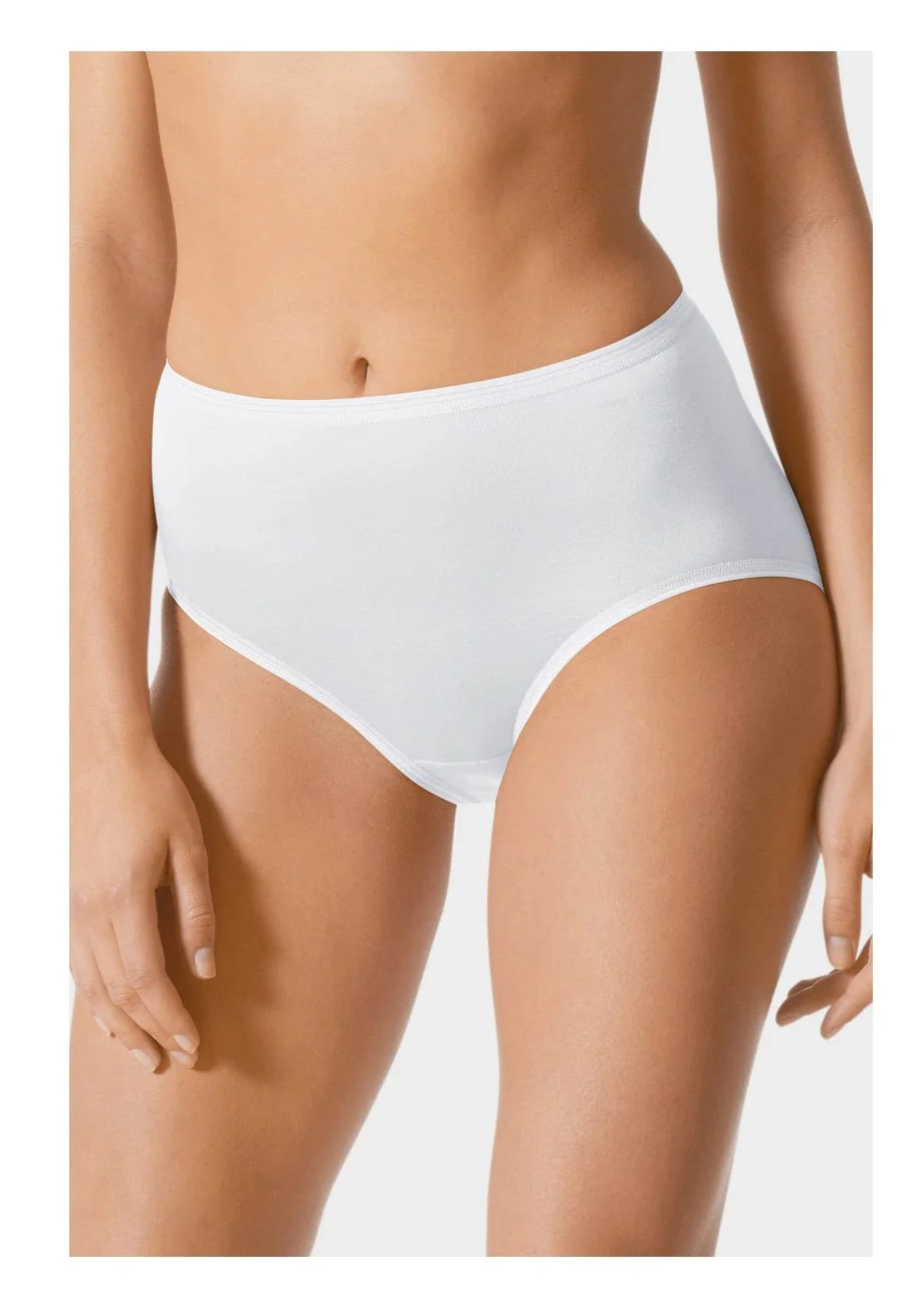 Mey Lights dames tailleslip viscose - Hoog Katoenen dames ondergoed wit en zwart
