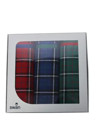 Swan 3-pak Dames zakdoeken - Engelse ruit Swan 3-pak Dames zakdoeken - Engelse ruit