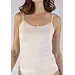 Nina von C dames spaghetti hemd kant - Modal - Kanten onderhemd met smalle bandjes - Luxe singlet - Champagne
