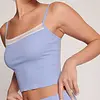 Sloggi dames hemd GO Ribbed Crop Top - Blauw