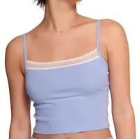 Sloggi dames hemd GO Ribbed Crop Top - Blauw