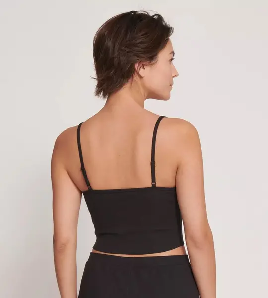 Sloggi dames hemd GO Ribbed Crop Top - Mouwloos slaapshirt Sloggi dames hemd GO Ribbed Crop Top - Mouwloos slaapshirt