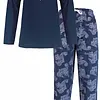 Medaillion dames pyjama tricot - Blue Flower