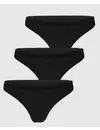 Bjorn borg  3-pack dames strings - Core Zwart - Katoenen vrouwen strings