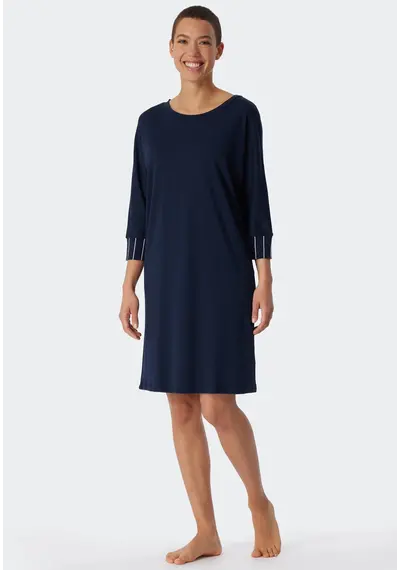 Schiesser dames nachthemd wijd model - 3/4 Mouw Schiesser dames nachthemd wijd model - 3/4 Mouw