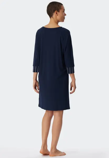Schiesser dames nachthemd wijd model - 3/4 Mouw - Modal - Katoen Schiesser dames nachthemd wijd model - 3/4 Mouw - Modal - Katoen