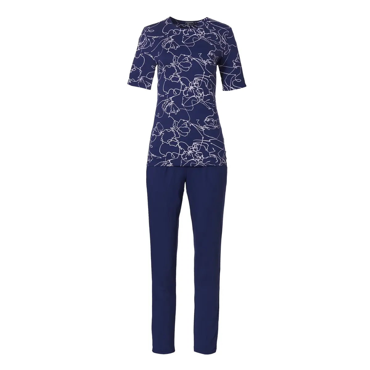 Pastunette capri dames pyjama Korte mouw - Blue Flower - Viscose Pastunette capri dames pyjama Korte mouw - Blue Flower - Viscose