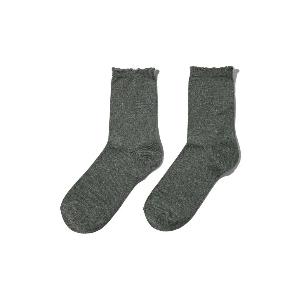 Pieces dames sokken 1-pack - Glitter - Katoenen Lurex sokken - Glitter