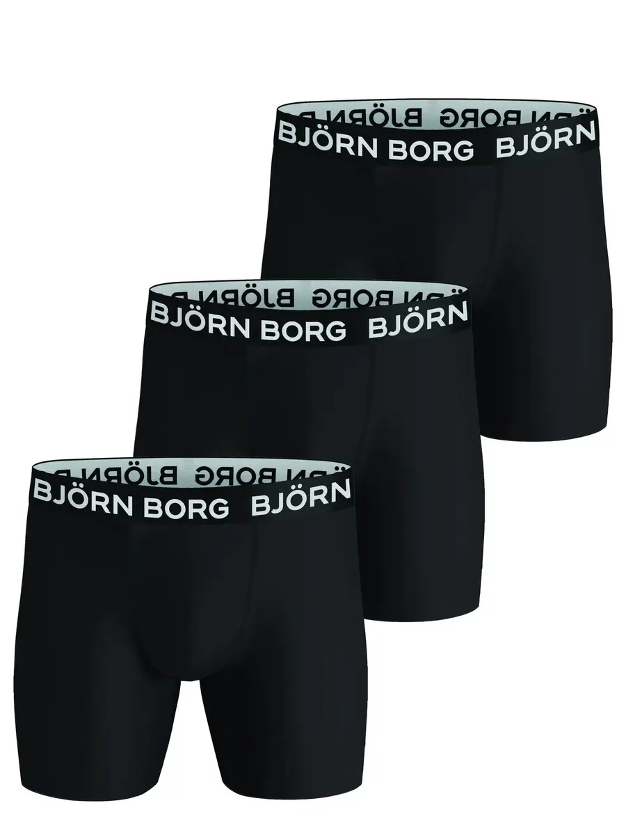 Bjorn Borg heren boxershort - Performance - Zwart microfiber ondergoed - Sport ondergoed