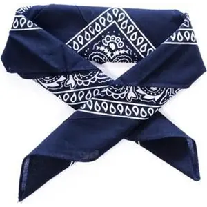 Bandana Rain Drop donkerblauw 54 x 54 cm - 100% katoenen bandana Bandana Rain Drop donkerblauw 54 x 54 cm - 100% katoenen bandana