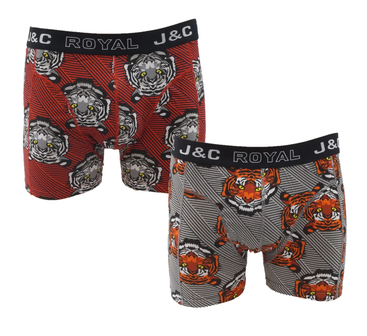 J&C heren boxershort 2-pak Tiger- 249 - Katoenen heren onderbroeken