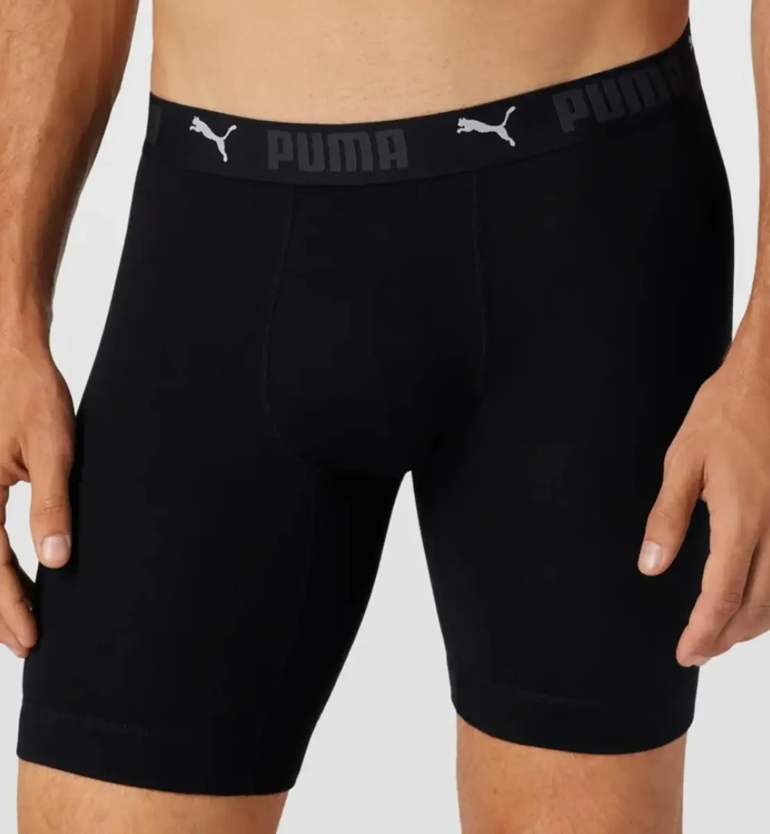 Puma 2-pack Heren boxershort lange pijpjes - Blauw - Heren onderbroek tegen schurende benen - Katoen Puma 2-pack Heren boxershort lange pijpjes - Blauw - Heren onderbroek tegen schurende benen - Katoen