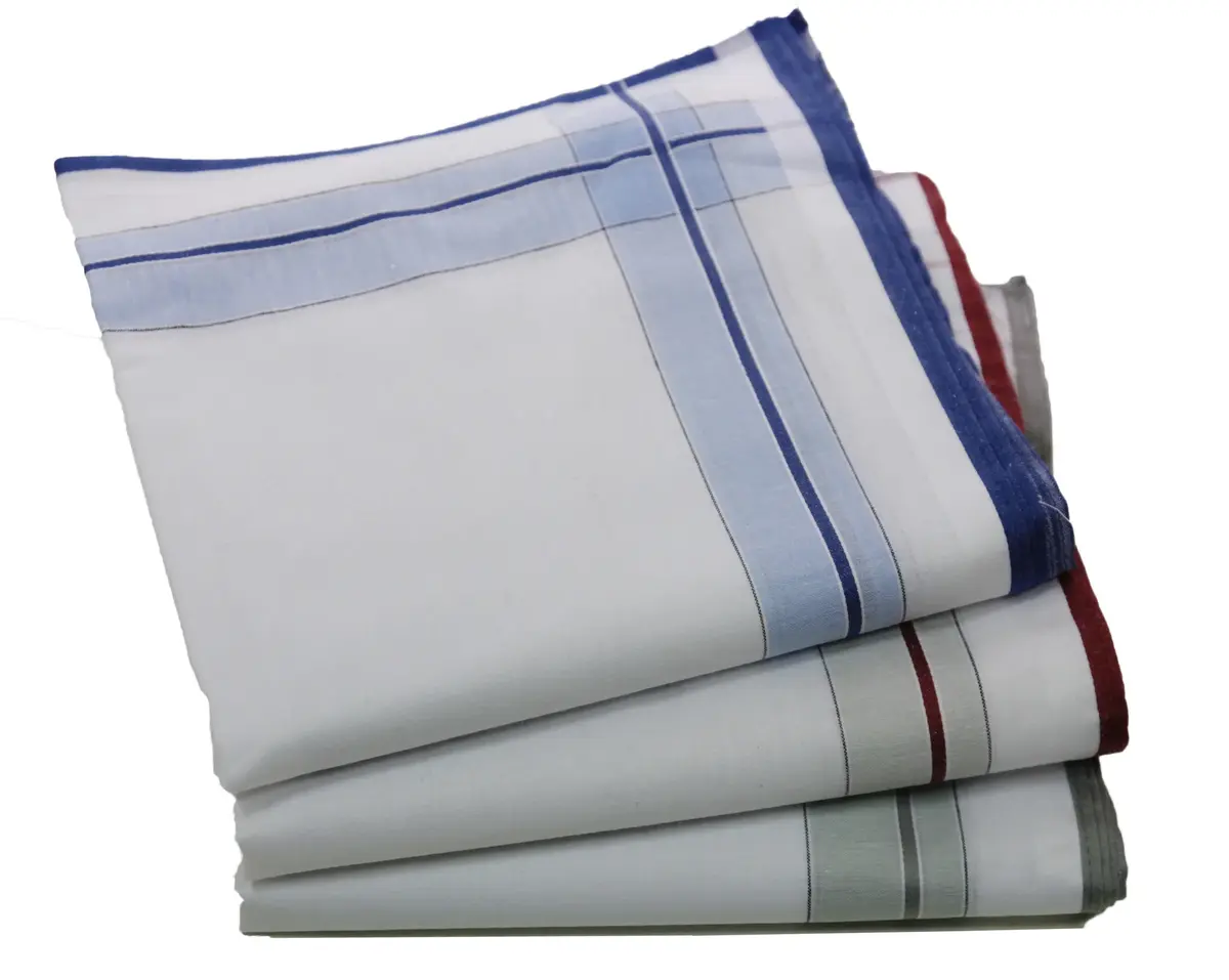 Tiseco 12 stuks Heren zakdoeken Jack - Katoenen stoffen zakdoeken streep print