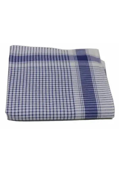 Tiseco 12 stuks Heren zakdoeken Vichy Blauw