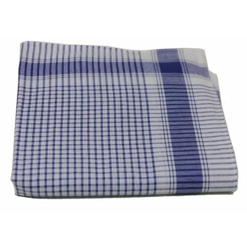 Tiseco 12 stuks Heren zakdoeken Vichy Blauw - 100% katoenen katoenen zakdoeken