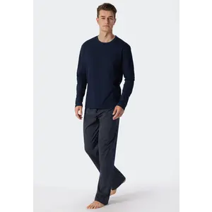 Schiesser heren pyjama Katoen - 159633 - Blauw - Maat 58 Schiesser heren pyjama Katoen - 159633 - Blauw - Maat 58