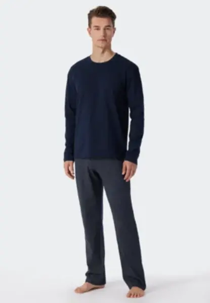 Schiesser heren pyjama Katoen - 159633 - Blauw - Maat 58 Schiesser heren pyjama Katoen - 159633 - Blauw - Maat 58