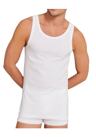 Beeren extra lang heren hemd - singlet - wit Beeren extra lang heren hemd - singlet - wit