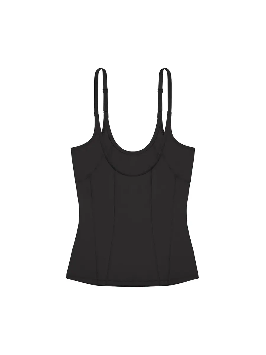 Dorina Corrigerend hemd dames - Medium control - Shapewear onderhemd zonder bh - Buik Corrigerend - Zwart en huidskleur