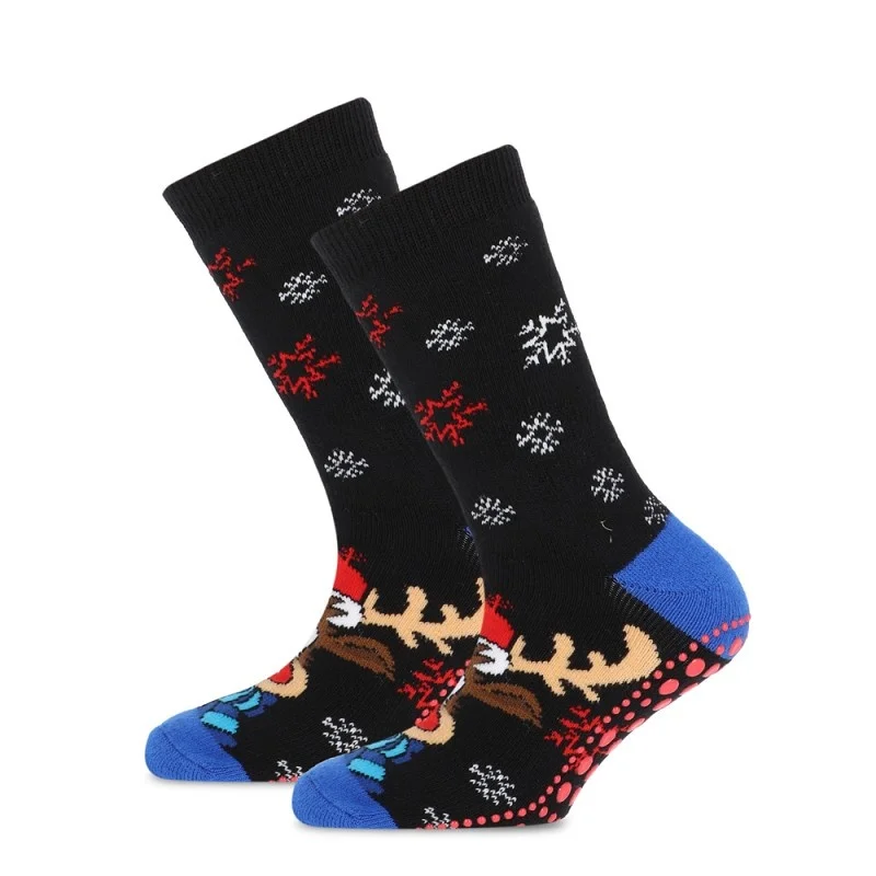 Basset Homepads Antislip sokken 1-paar Rudolf - Kerstsokken - Huissokken