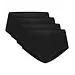 Ten Cate 4-Pack midi dames slips - 32418 - Ten cate ondergoed dames - Biologisch katoenen dames heup slips - Badstof kruisje - Zwart