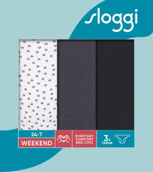 Sloggi 3-pack dames 24/7 Weekend tanga - M014