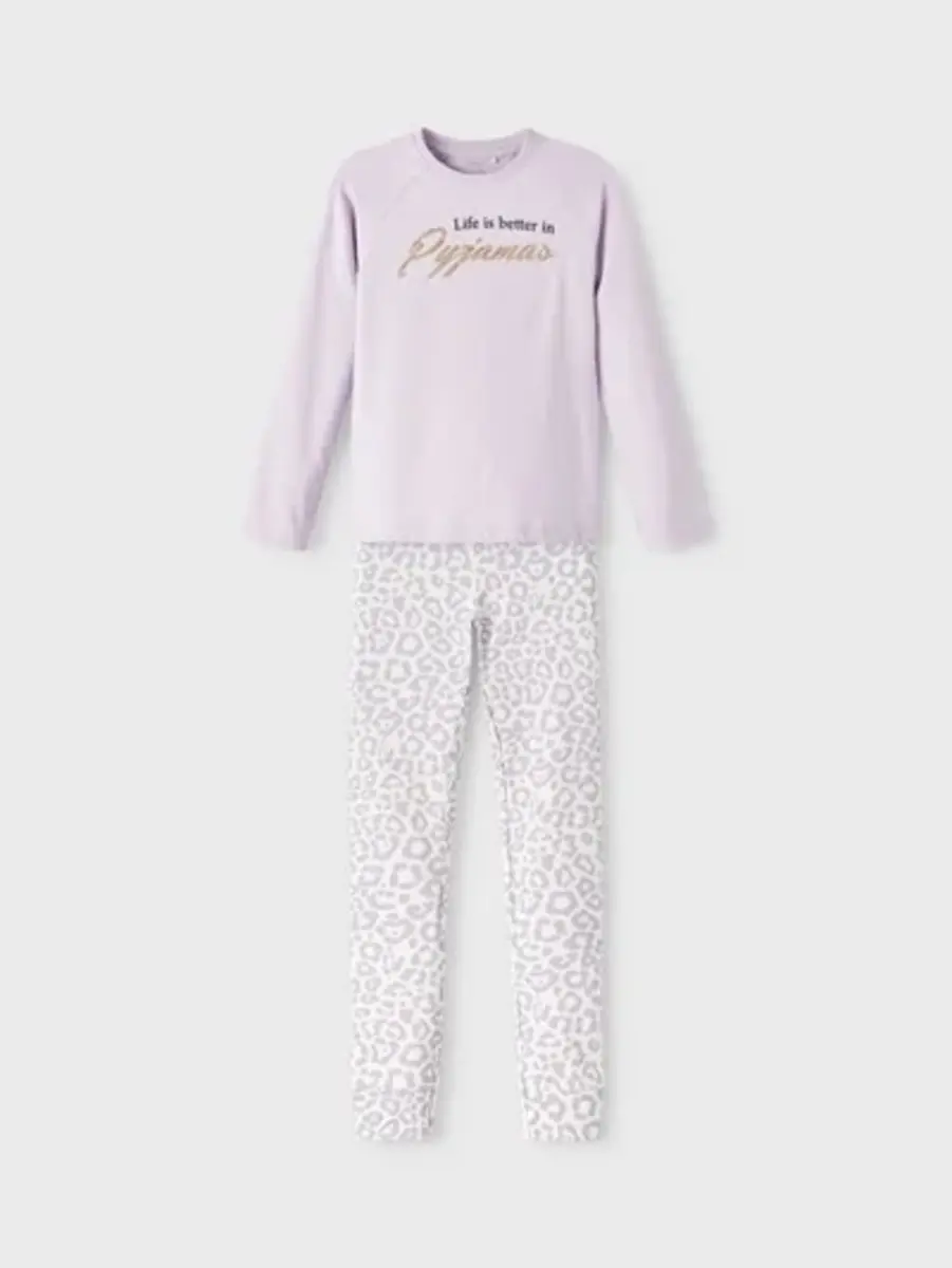 Name it meisjes pyjama - Orchid petal - Katoenen meisjes nachtkleding