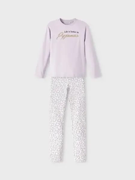 Name it meisjes pyjama - Orchid petal - Katoenen meisjes nachtkleding Name it meisjes pyjama - Orchid petal - Katoenen meisjes nachtkleding
