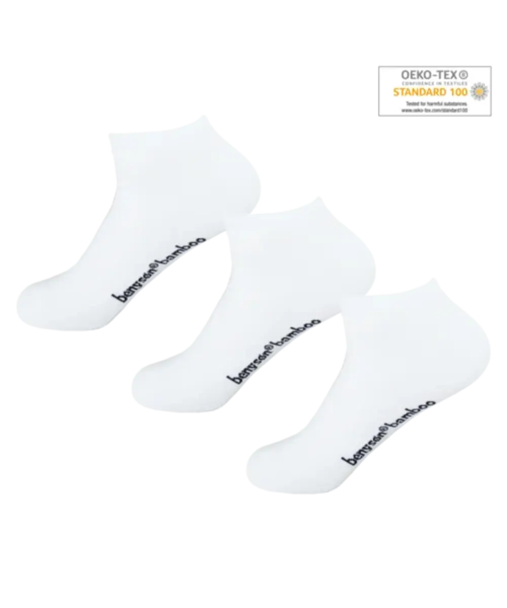 BENYSØN 6-paar Bamboe sneakersokken - Naadloos - Enkelsokken voor dames en heren