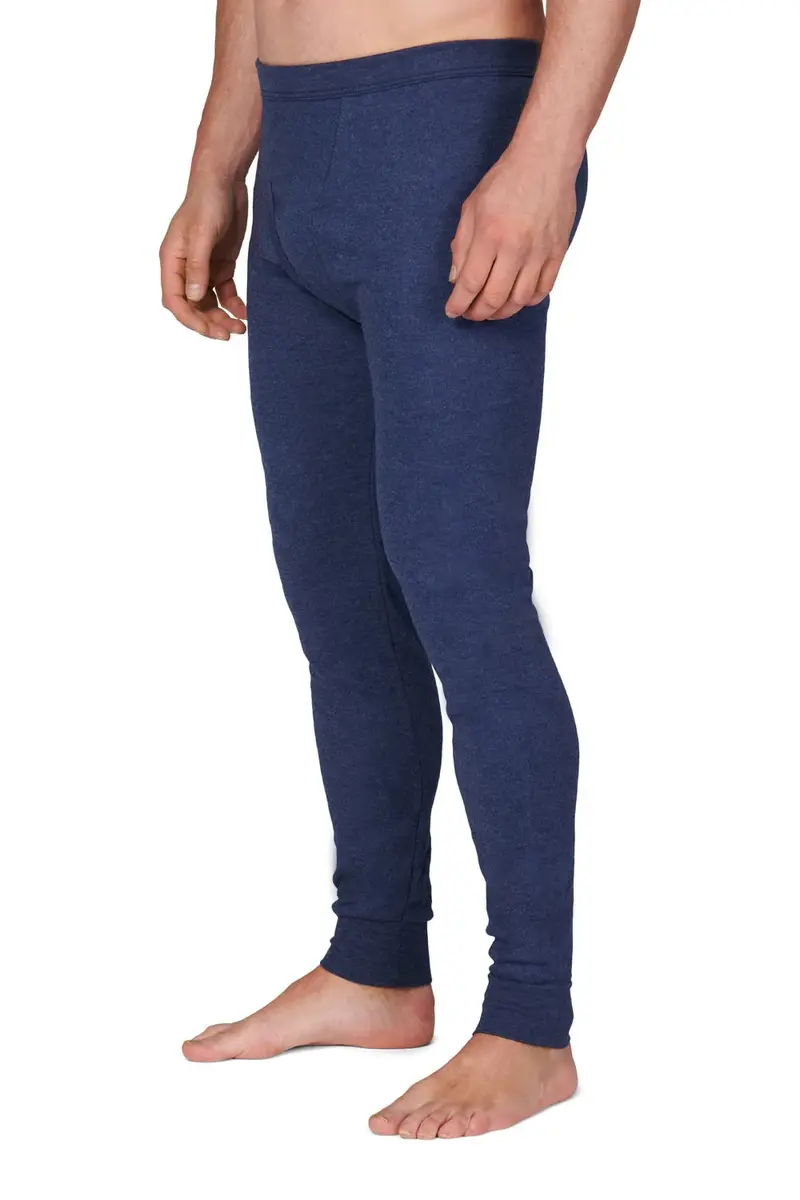 Beeren heren lange pantalon - Thermobroek met gulp - Warme lange onderbroek - Blauw