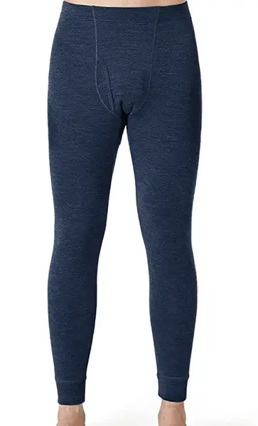Beeren heren lange pantalon - Thermobroek met gulp - Warme lange onderbroek - Blauw