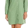 Pastunette dames nachthemd Satijn L/M - Green Stripe