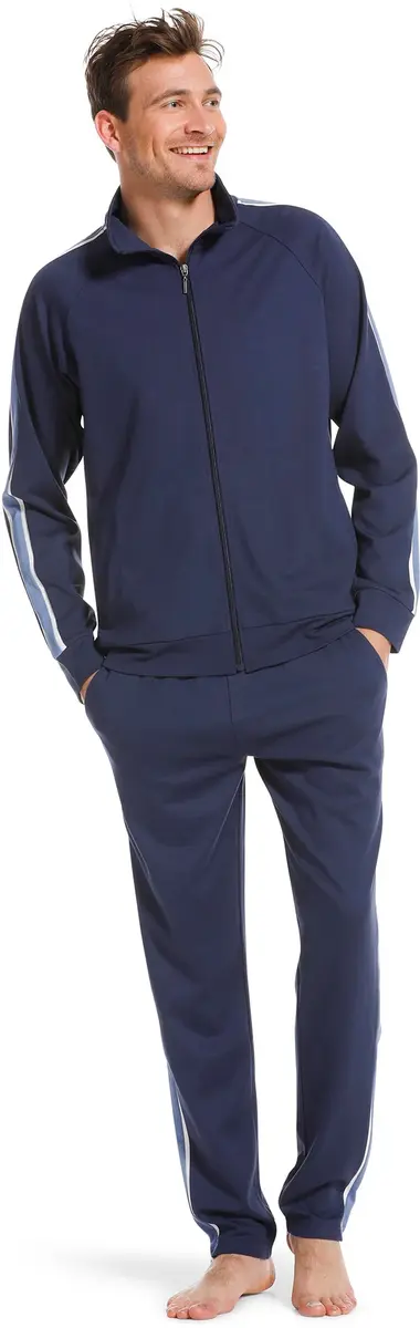 Pastunette heren Huispak Viscose - Blue Stripe - Viscose huispak mannen