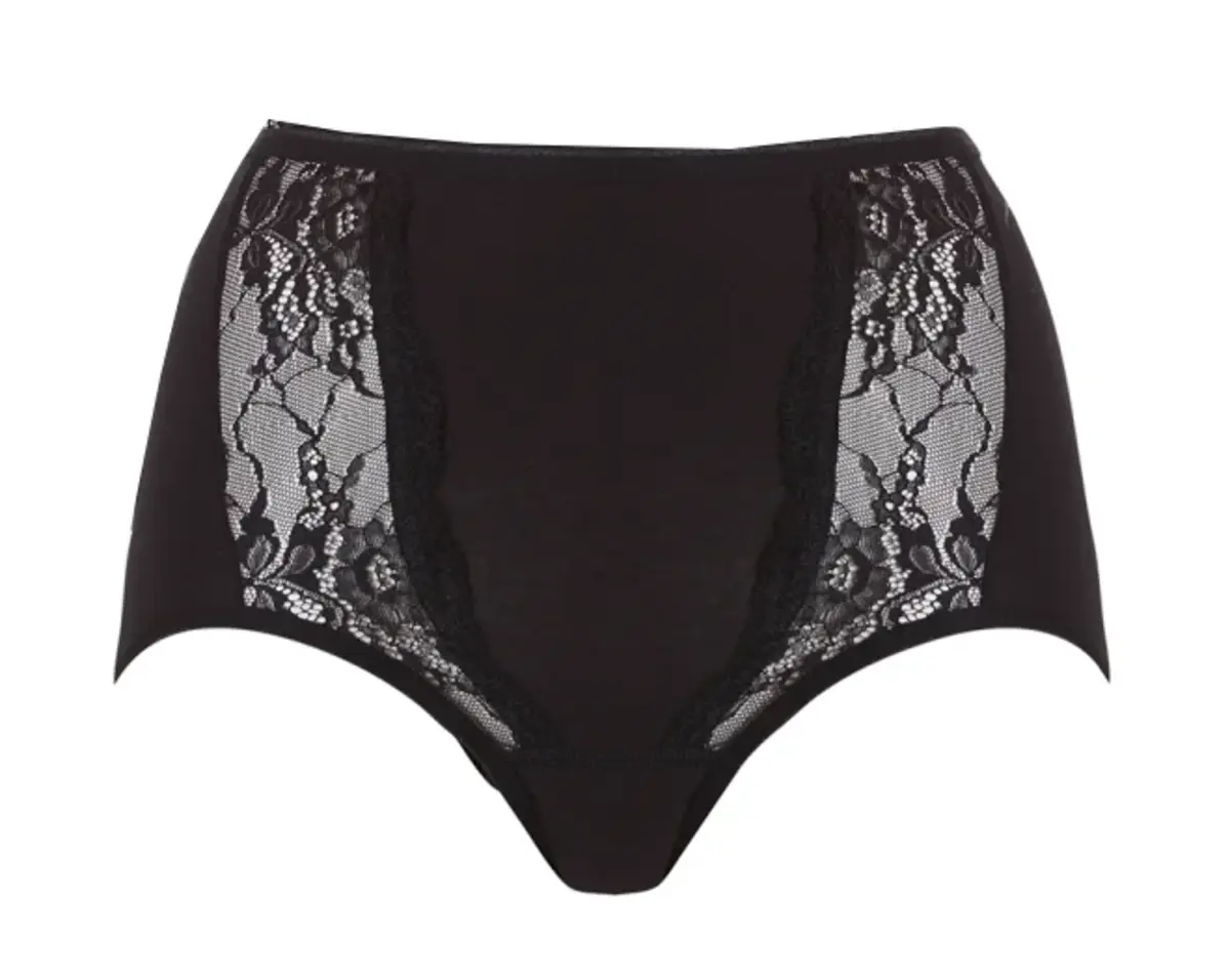 Ten Cate dames Lace maxi - Kanten dames taille slip - Hoge onderbroek - Biologisch katoen - Badstof kruisje Ten Cate dames Lace maxi - Kanten dames taille slip - Hoge onderbroek - Biologisch katoen - Badstof kruisje