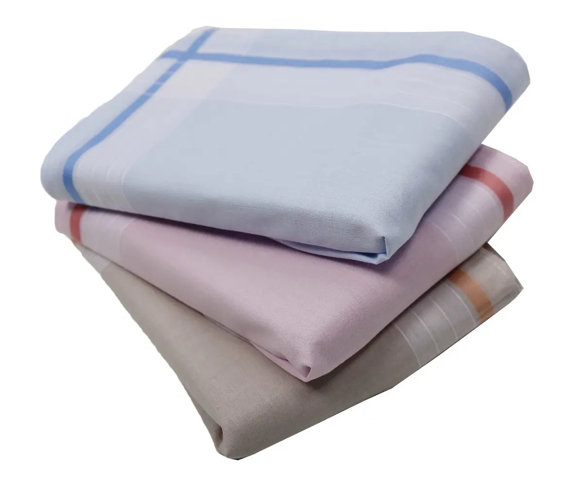 Swan 12 stuks - Dames zakdoeken Selma - 100% katoenen stoffen zakdoeken