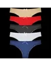 Fine woman 5-pack string Stippel - 806 - Multipack katoenen dames strings